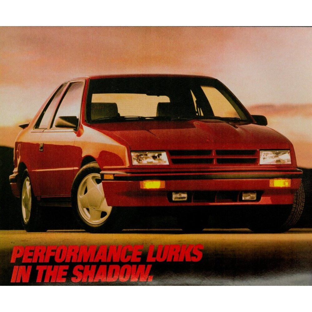 1989 Dodge Shadow ES Automobile Vintage Print Ad (L14)